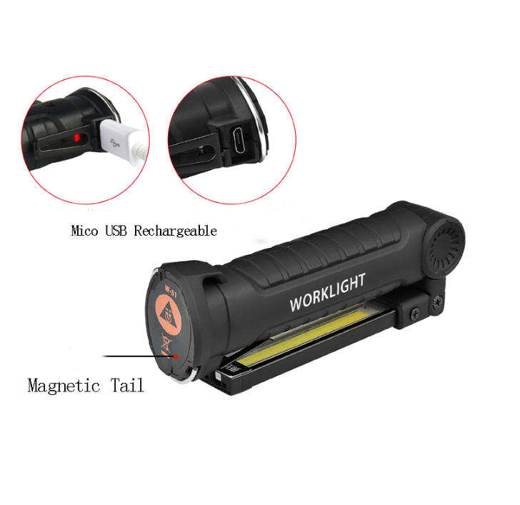 USB Rechargeable LED Flashlight Torch