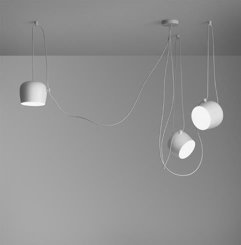 Simple aluminum snare chandelier