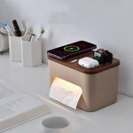 Bedside Lamp with Tissue Storage - Functional and Stylish - TheOmniHome